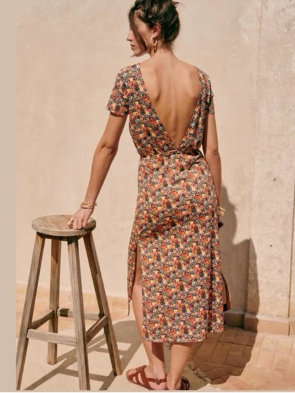 Sezane Luce Floral Midi Dress - Picture 2 of 8
